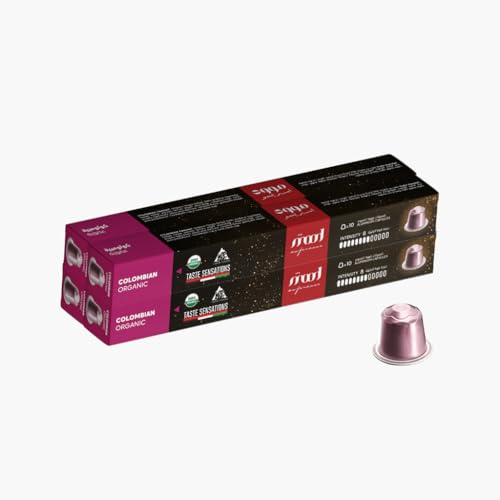 Mood Espresso - Nespresso Compatible Aluminium Capsules - Organic Colombian Coffee, Pack of 4 (40 Capsules)