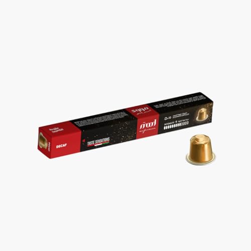 Mood Espresso - 100% Arabica, Decaf Nespresso Compatible Aluminium Coffee Capsules (10 Capsules)