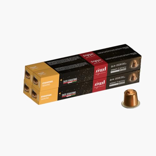 Mood Espresso - Nespresso Compatible Aluminium Coffee Capsules - Ethiopian Sidamo, Pack of 4 (40 Capsules)