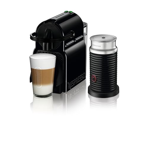 Nespresso Inissia and Aeroccino Bundle, Black Finish