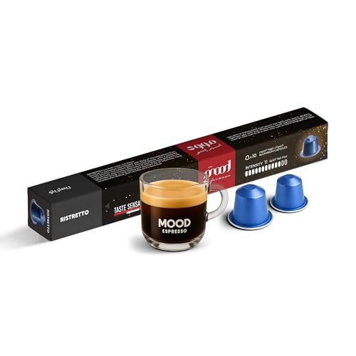 Mood Espresso - Ristretto Nespresso Compatible Aluminium Coffee Capsules (10 Capsules)