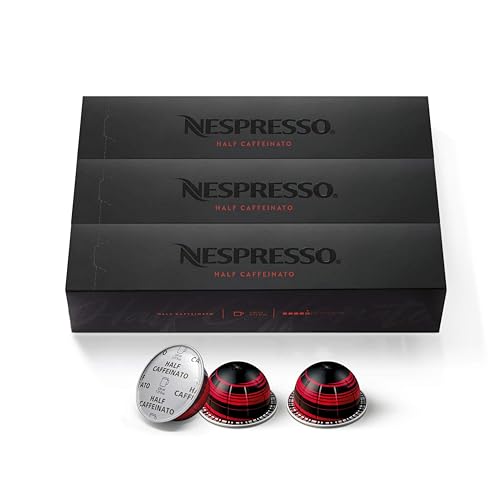 Nespresso Half Caffeinato, 30 Pods, Nespresso Vertuo Line