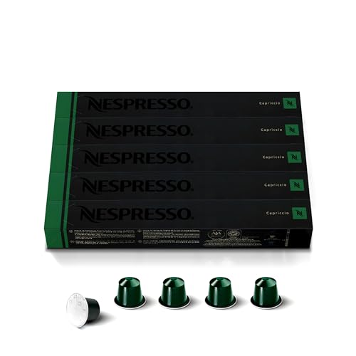 Nespresso Capriccio, Medium Roast Espresso Coffee, 50 Pods, Nespresso Original Line