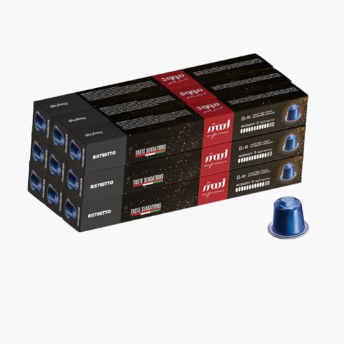 Mood Espresso - Ristretto Nespresso Compatible Aluminium Capsules, Pack of 9 (90 Capsules)