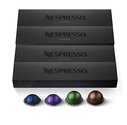 Nespresso Variety Pack (Intenso, Stormio, Altissio, Diavolitto), 40 Pods, Nespresso Vertuo Line