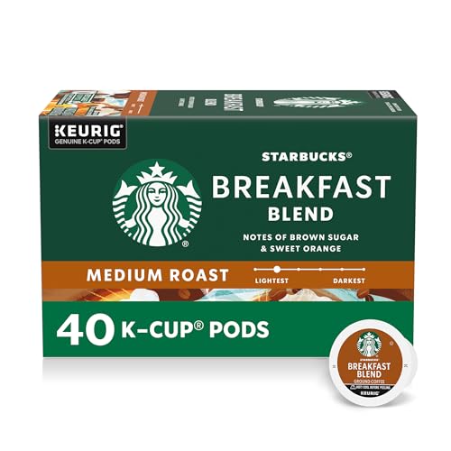 Starbucks Breakfast Blend, K-Cup Coffee Pods, 40 K-KUP Pods