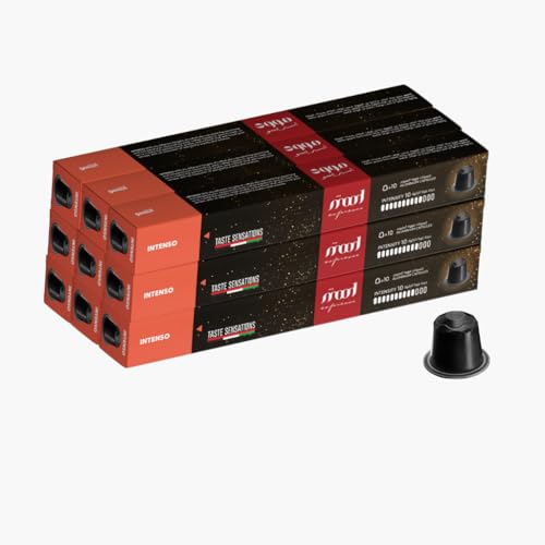 Mood Espresso - Intenso Nespresso Compatible Aluminium Capsules, Pack of 9 (90 Capsules)