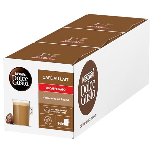 NESCAFÉ Dolce Gusto Café Au Lait Decaf Coffee Pods, 24 Cups