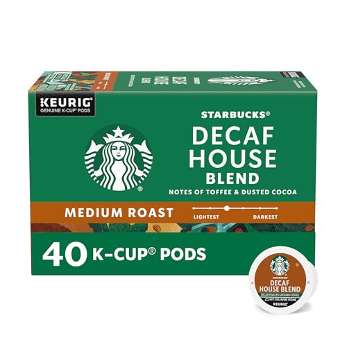 Starbucks Decaf House Blend, K-Cup Coffee Pods, 40 K-KUP Pods