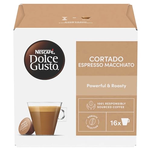 NESCAFÉ Dolce Gusto Cortado Espresso Macchiato Coffee Pods, 16 Cups